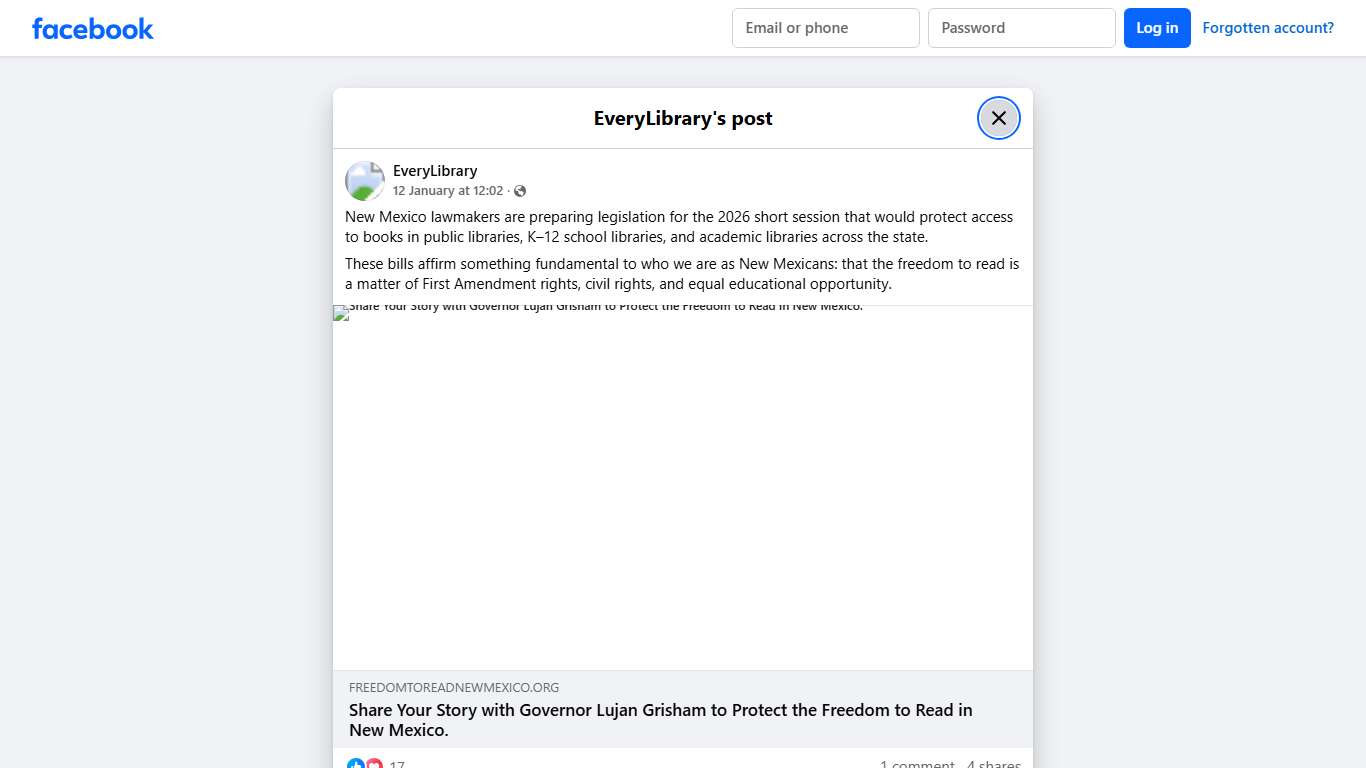 EveryLibrary - New Mexico lawmakers are preparing... Facebook